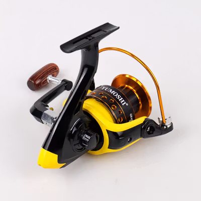 YUMOSHI Reel Pancing Spinning 12 Ball Bearing Fishing Reel 5.2:1 7000 - OE7000 - Black/Yellow — gambar 2