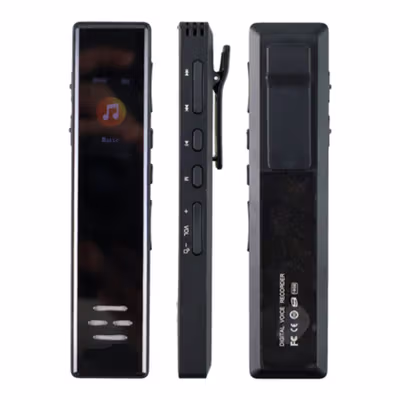 MROBO Perekam Suara Audio Digital Voice Recorder 1536K 16GB - A10 - Black — gambar 2