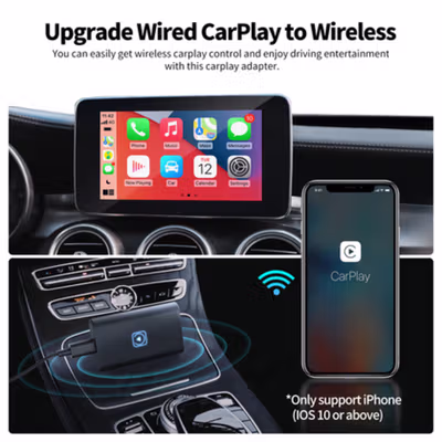 GRANDnavi Wireless CarPlay Dongle Adapter Bluetooth 5.0 iPhone Only - CP-101 - Black — gambar 2
