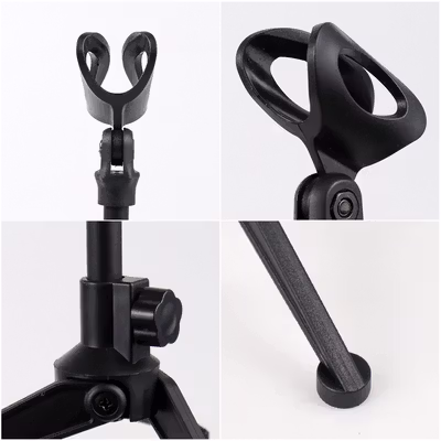 TaffSTUDIO Stand Mikrofon Desktop Microphone Holder Adjustable Height - BM-03 - Black — gambar 2