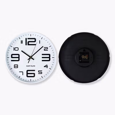 TaffHOME Jam Dinding Bulat Quartz Creative Design Modern 29cm - H6588 - White — gambar 2