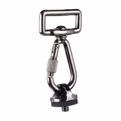 DSLR 1/4 Inch Screw Thread Adaptor Sling Hook Quick Release - RV77 - Silver — gambar 2