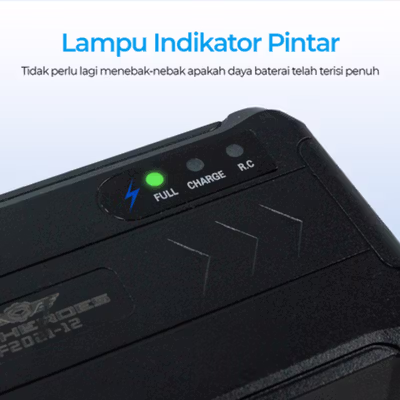 OTOHEROES Adaptor Charger Baterai Converter Aki Motor Skuter 48V 20Ah - YF2021-12 - Black — gambar 2