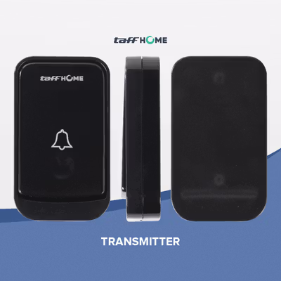 TaffHOME Bel Rumah Wireless Waterproof 2 Receiver Doorbell - Q189-BB - Black — gambar 2