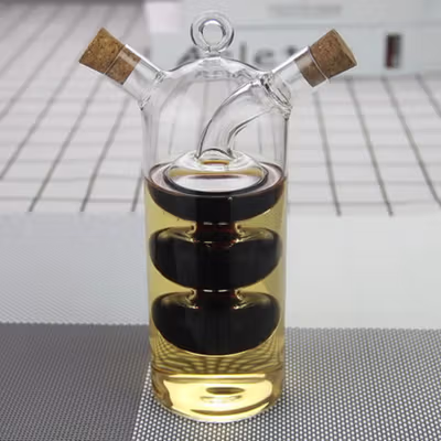 HIKUUI Botol Minyak Ganda 2in1 Double Layer Bottle 150ml - HI150 - Transparent — gambar 2