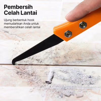Alloet Tile Hook Knife Cleaning Tool Pembersih Celah Lantai - ALT1 - Black — gambar 2
