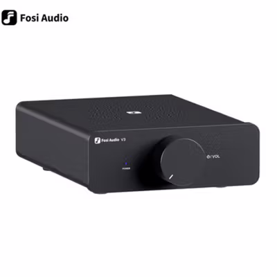 Fosi Audio Power Amplifier 2 Channel Audio Stereo Hi-Fi TI TPA3255 - V3 - Black — gambar 2