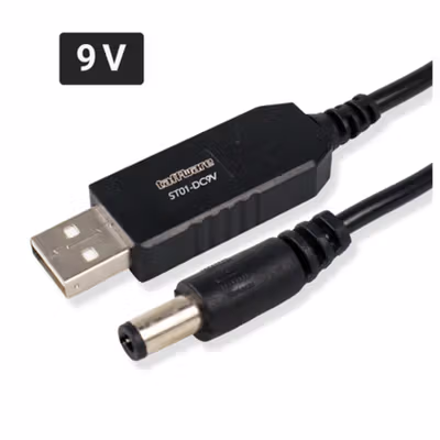 Taffware USB Converter Adapter Power Boost Line DC 5V to DC 9V 0.9A 1M - ST01 - Black — gambar 2