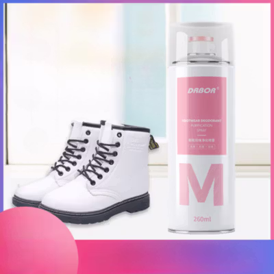 DQ Parfum Sepatu Penghilang Bau Shoe Deodorizer Spray 260ml - DR26 - Pink — gambar 2