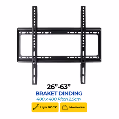 CNXD Bracket TV Wall Mount VESA 400 x 400 for 26-63 Inch TV - B41 - Black — gambar 2