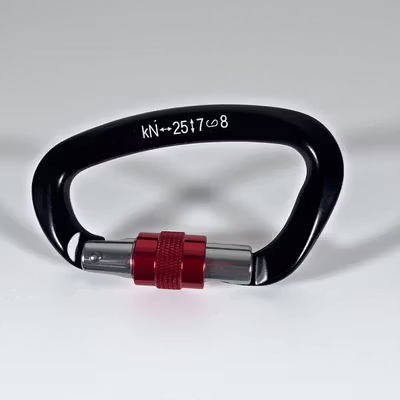 TaffSPORT Carabiner Aluminium Professional Heavy-Duty Locking 25kN - CE21 - Black — gambar 2
