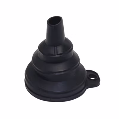 Corong Lipat Air Minyak Multifungsi Collapsible Silicone Funnel 1.5cm - FL15 - Black — gambar 2