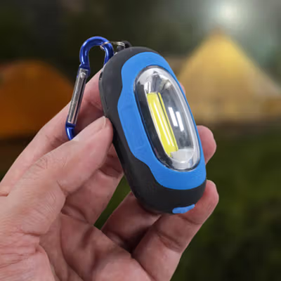 TaffLED Senter LED Mini COB 25 Lumens dengan Carabiner - BM-9402 - Blue — gambar 2