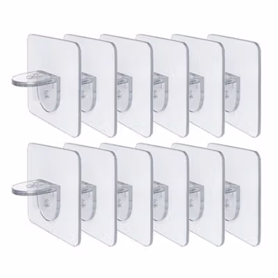 Basedidea Holder Bracket Siku Penyangga Papan Rak Shelf Support 10PCS - B0105 - Transparent — gambar 2