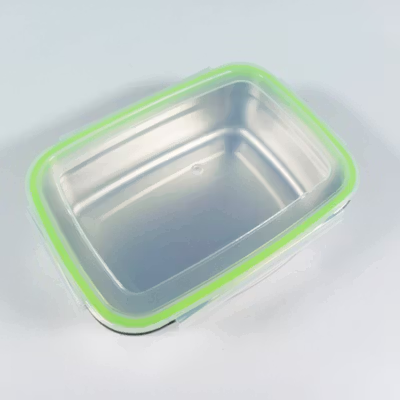 TaffHOME Kotak Makan Anti Tumpah Lunch Box Stainless Steel 304 850ml - KT046 - Green — gambar 2