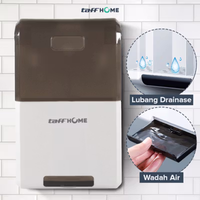 TaffHOME Kotak Penyimpanan Alat Makan Kitchen Utensil Box - HCH-006 - Black White — gambar 2