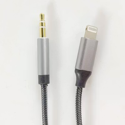 ChicRain Kabel Audio Speaker HiFi Lightning to AUX 3.5mm 1M for iPhone - VW-1 - Black/Silver — gambar 2