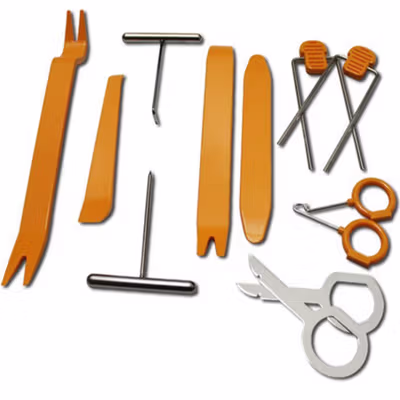 Alloet Multifunction 12in1 Opening Removal Pry Tools Kit Mobil - HF-007 - Orange — gambar 2