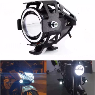 KONTROL Lampu Tembak Motor LED Spotlight Cool White IP65 8W 9-20V - U7 - Black — gambar 2
