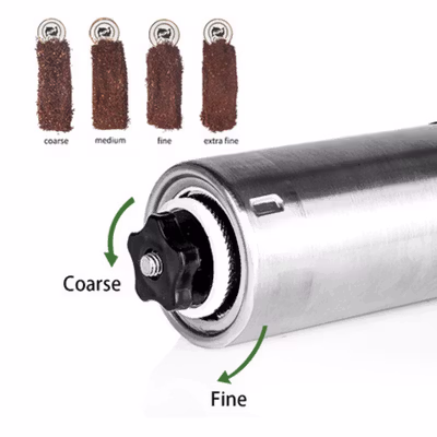 iCafilas Alat Penggiling Kopi Manual Coffee Grinder Adjustable - Silver — gambar 2
