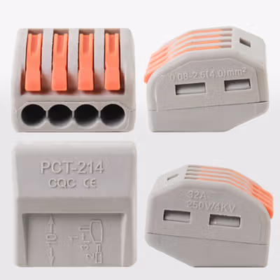 Guillermo Terminal Block Konektor Sambungan Kabel Listrik 1 PCS PCT-214 - GTB6 - Gray — gambar 2