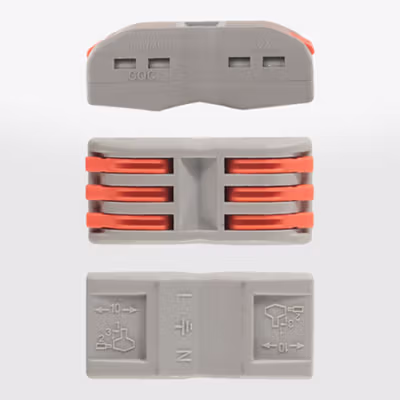 Taffware Terminal Block Konektor Sambungan Kabel Listrik 1 PCS PCT-223 - GTB6 - Gray — gambar 2