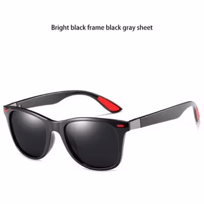AOFLY Kacamata Pria Wanita Sunglasses Anti-Reflective Polarized UV400 - AO400 - Black — gambar 2