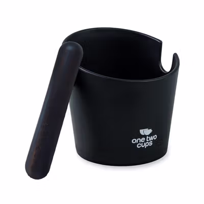 One Two Cups Wadah Ampas Kopi Espresso Knock Box Container Model B - EA026 - Black — gambar 2