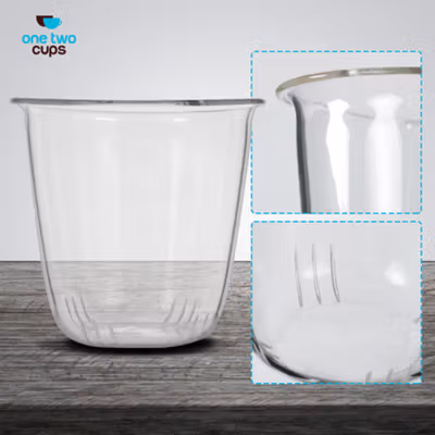 One Two Cups Saringan Teh Filter Pengganti untuk Cangkir Teh Kaca 420ml - C2251 - Transparent — gambar 2