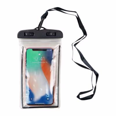 AUW Kantong Casing Anti Air Smartphone Waterproof 6 Inch - ABS175-100 - Black — gambar 2