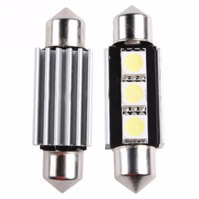LuxStar Lampu Interior Mobil LED SMD 5050 Cool White 12V 2 PCS - White — gambar 2