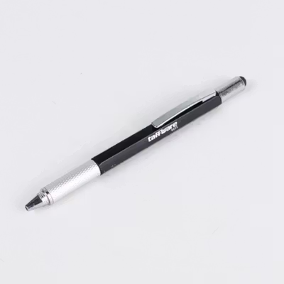 Taffware Pena Multifungsi Plastik Stylus Penggaris Waterpass Obeng - 9625 - Black — gambar 2