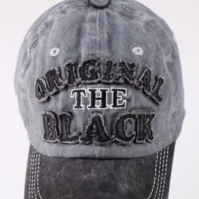 FLB Topi Baseball Original The Black Katun Retro Washed Style Cap - F122 - Light Gray — gambar 2