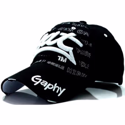 MOONBIFFY Topi Baseball Cap Bordir Bat Gaphy - MB18 - Black — gambar 2