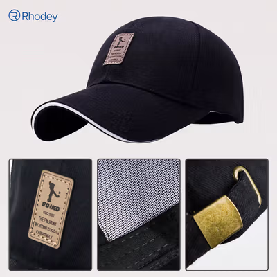 Rhodey EDIKO Topi Baseball Cap Polos Logo Ediko Golf - RB68 - Black — gambar 2