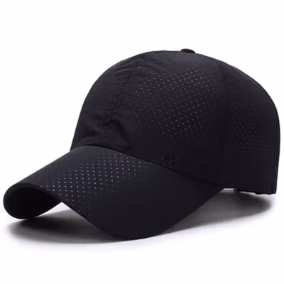 FLB Topi Baseball Polos Motif Polkadot Kasual Pria Wanita - MZ237 - Black — gambar 2