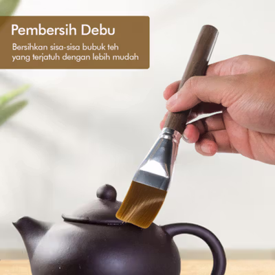 ETRSUNTECH Kuas Debu Teko Teh Tea Pot Dust Brush - ZC0354 - Brown — gambar 2