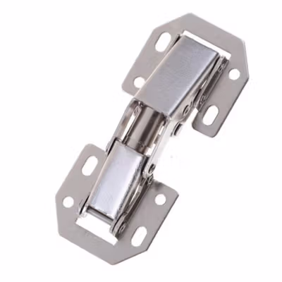 HUXUAN Engsel Pintu Kabinet 90 Derajat Overlay Hinge Door 3 Inch - HX3 - Silver — gambar 2
