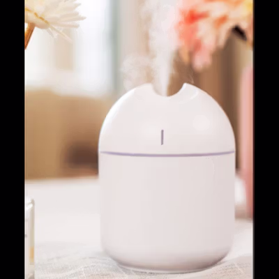 Lescolton Air Humidifier Mini Ultrasonic Diffuser Night Light 250ml - HM25 - White — gambar 2