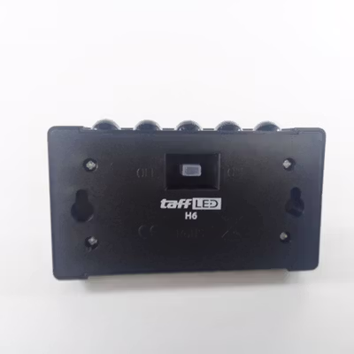 TaffLED Lampu Dinding Solar Outdoor Modern IP65 600mAh Warm White 10 LED - H6 - Black — gambar 2
