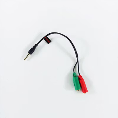 TaffSTUDIO Splitter Audio Cable 3.5mm Male to 3.5mm HiFi Mic Headphone - AV123 - Black — gambar 2