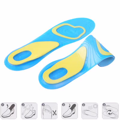 ActivGel Insole Sepatu Alas Kaki Orthopedic Sport Shock Absorb Gel L - Blue — gambar 2