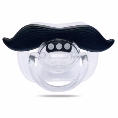 Dot Empeng Bayi Silicone Baby Pacifier Moustache Kumis - Black — gambar 2