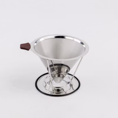 One Two Cups Saringan Kopi Stainless Steel Filter V60 Large - F-412 - Silver — gambar 2