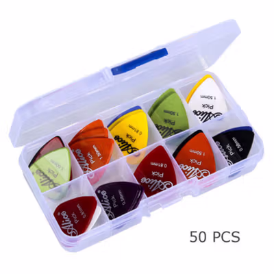 TaffSTUDIO Pick Gitar Akustik Electric Plectrum Assorted 50 PCS - A011A - Multi-Color — gambar 2