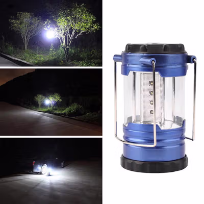 Kaiyun Lampu Camping Tenda 2in1 Waterproof Lantern 12 LED - 9789 - Blue — gambar 2