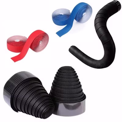 LAYFUZ Hand Grip Bar Tape Handlebar Sepeda Anti Slip 2 Roll - 70616 - Black — gambar 2