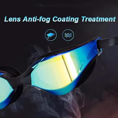 HAIKEY Kacamata Renang Anti Fog UV Protection Swimming Goggles - HK-6 - Black — gambar 2