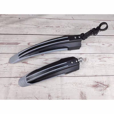 TaffSPORT Spakbor Sepeda Depan Belakang Universal Clamp Dua Warna - BQ541 - Black — gambar 2