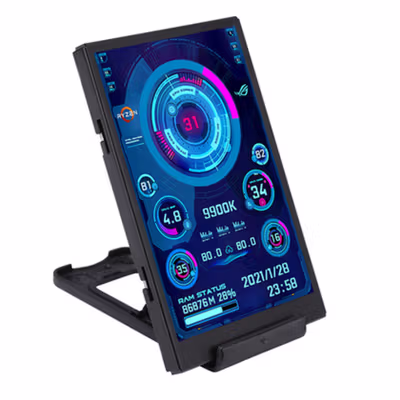 HLFEC Second Screen Monitor Sensor CPU GPU HDD Panel IPS 3.5 Inch - HL-3 - Black — gambar 2